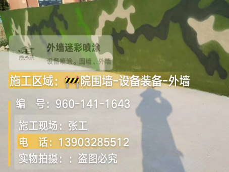 恩施 迷彩漆喷涂价格（按平方米计费）